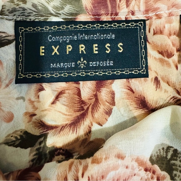 Compagnie Internationale Express Vintage Floral A-Line Y2K Ruffled Boho Skirt M - Picture 14 of 17